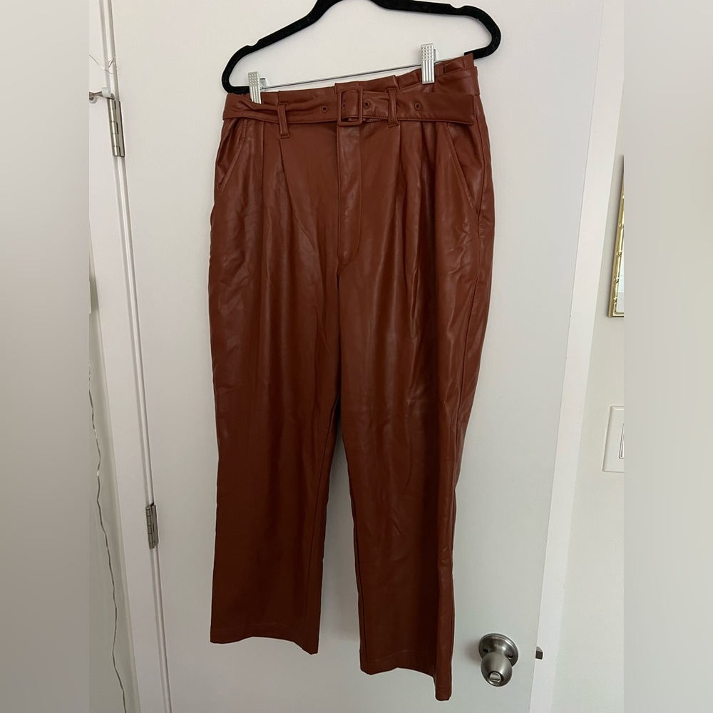 Abercrombie & Fitch Brown vegan leather pants